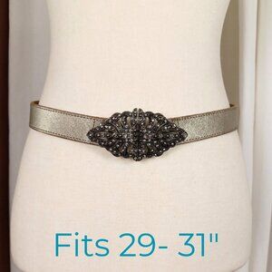 FOSSIL Genuine Leather Retro Stretch Belt, 29 - 31"